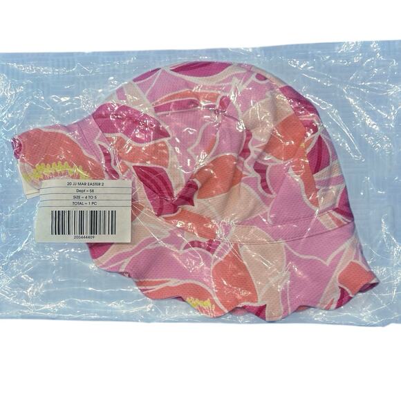 NWT Janie and Jack Peony Print Bucket Hat Girls Size 4-5 - Picture 8 of 8